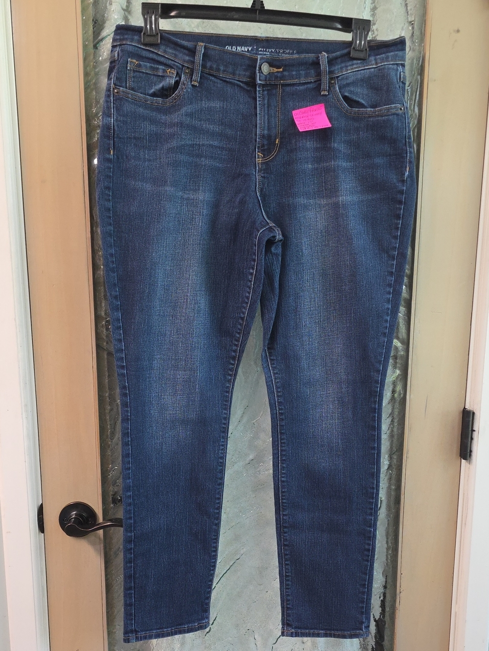 Old Navy Curvy Profile Mid-Rise Skinny Jeans – Size 14 Regular – Dark Indigo